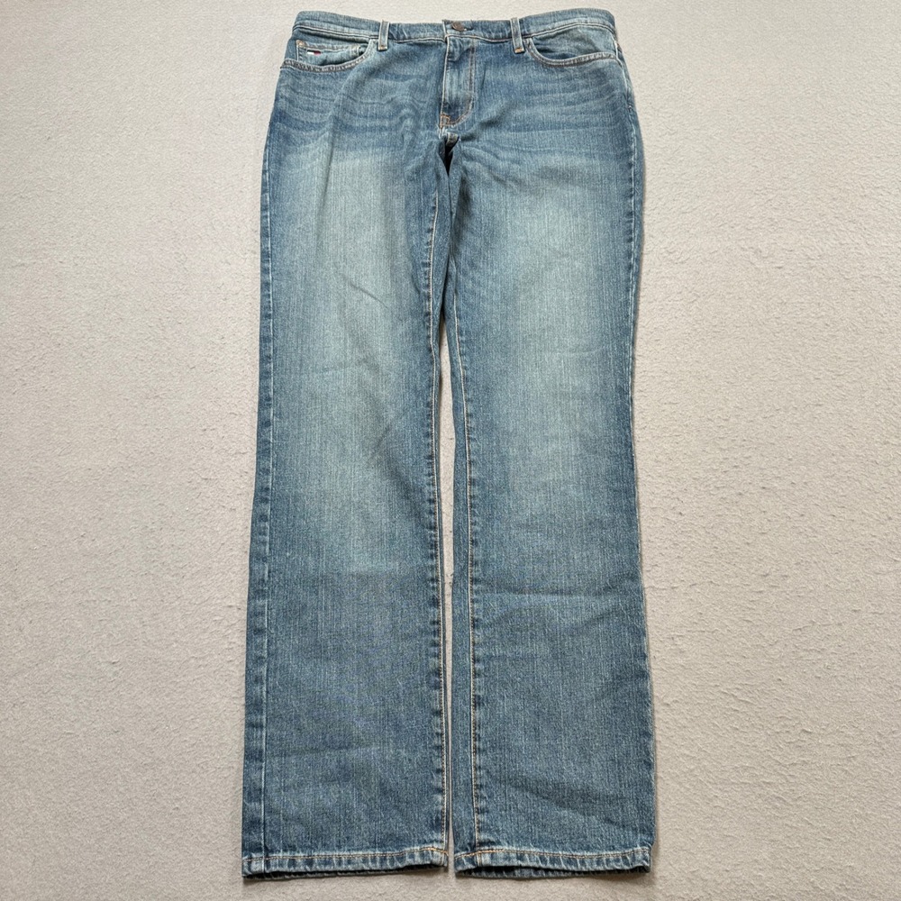 Tommy Hilfiger Jeans Men's 34x34 Blue Denim Straight Leg Relaxed Fit Medium Wash